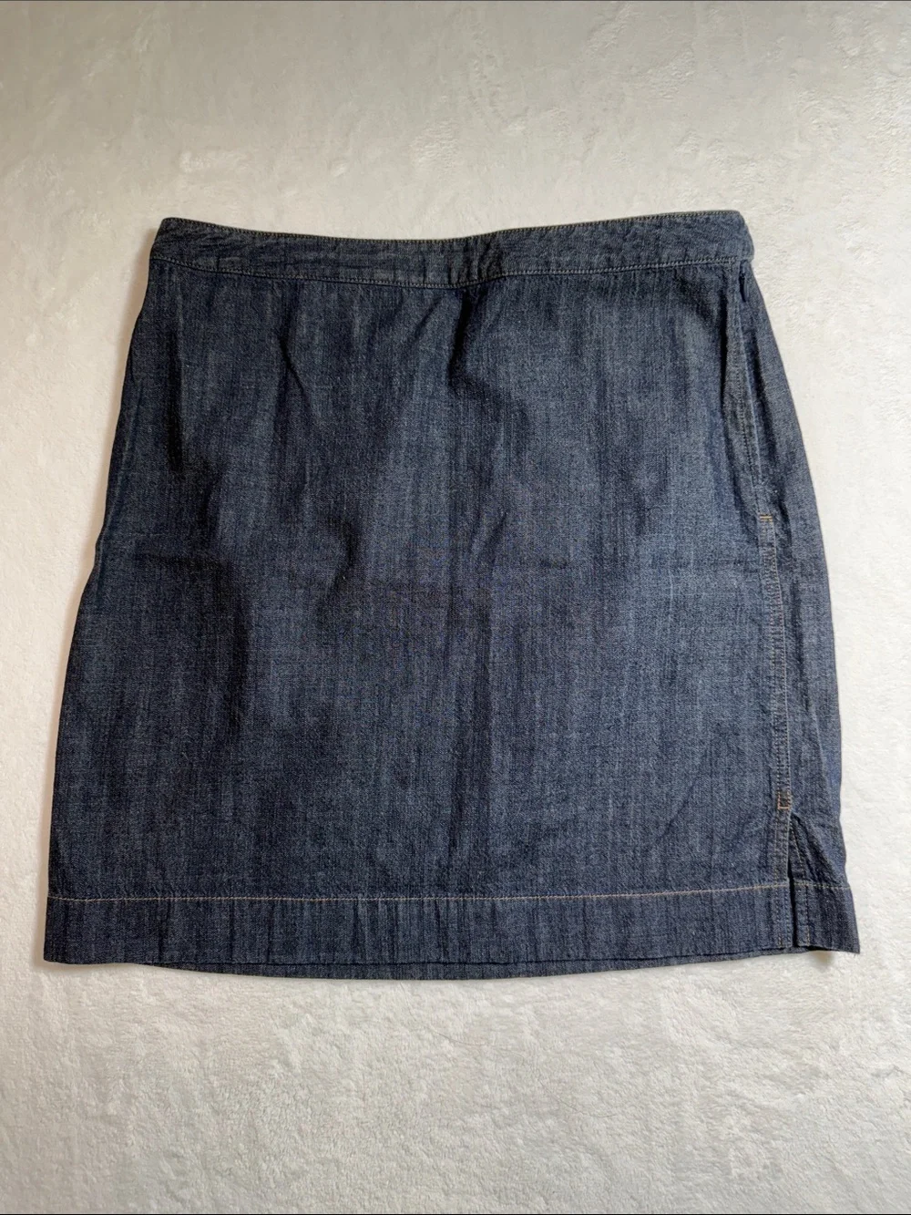 Ann Taylor Dark Blue Lightweight Denim Mini Skirt